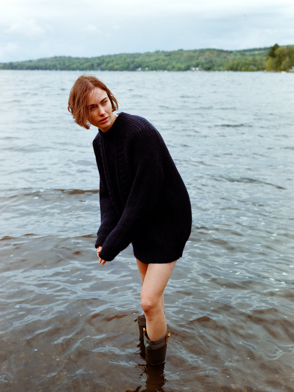 Hand Knit Wool Fisherman Sweater