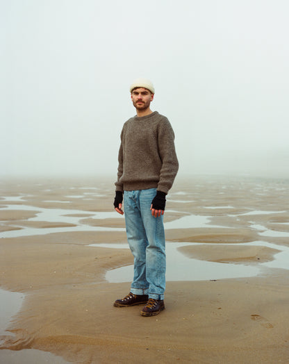 Hand Knit Wool Fisherman Sweater