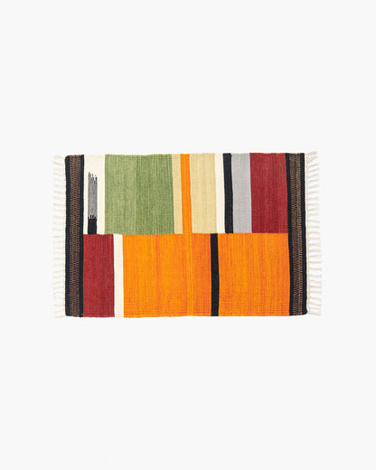 Multi-colour wool rug