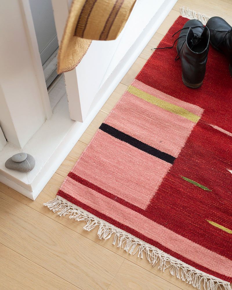 ROSE GARDEN Runner - wool hallway rug- Woven Carpet Runner – Mark Krebs